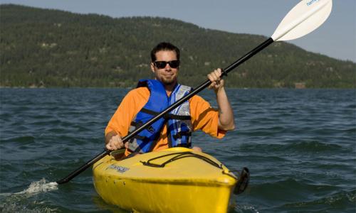 Kayaking on Whitefish Lake