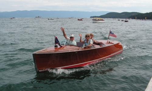 Boating on Flathead Lake
