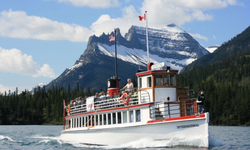 Upper Waterton Lake Waterton Glacier International Peace Park National Park Montana Canada Boating Boat Tour Boat Cruise
