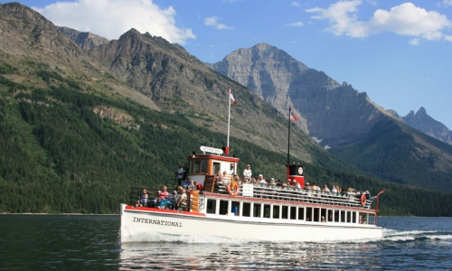 Upper Waterton Lake Waterton Glacier International Peace Park National Park Montana Canada Boating Boat Tour Boat Cruise