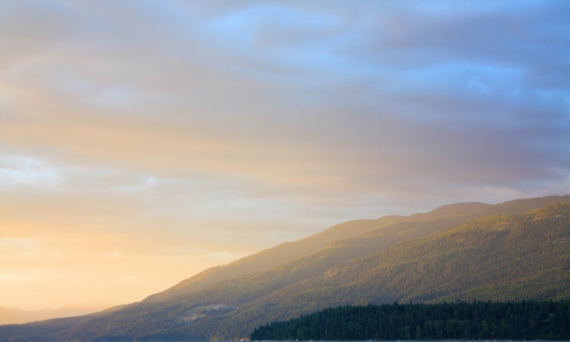 Sunset over Whitefish Lake